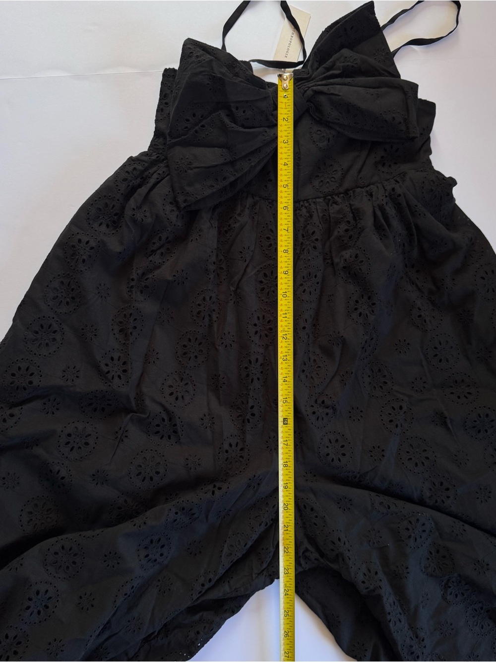 Anthropologie Elegant Black One-Shoulder Palazzo - One Piece with Bow,size XS - Picture 12 of 15